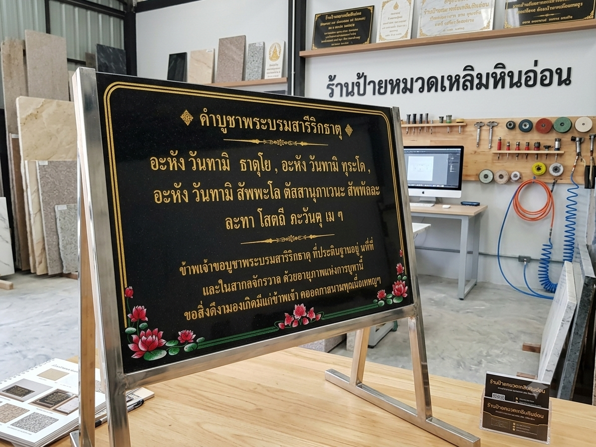 ป้ายพระคาถา ป้ายบูชา บทสวดต่างๆ