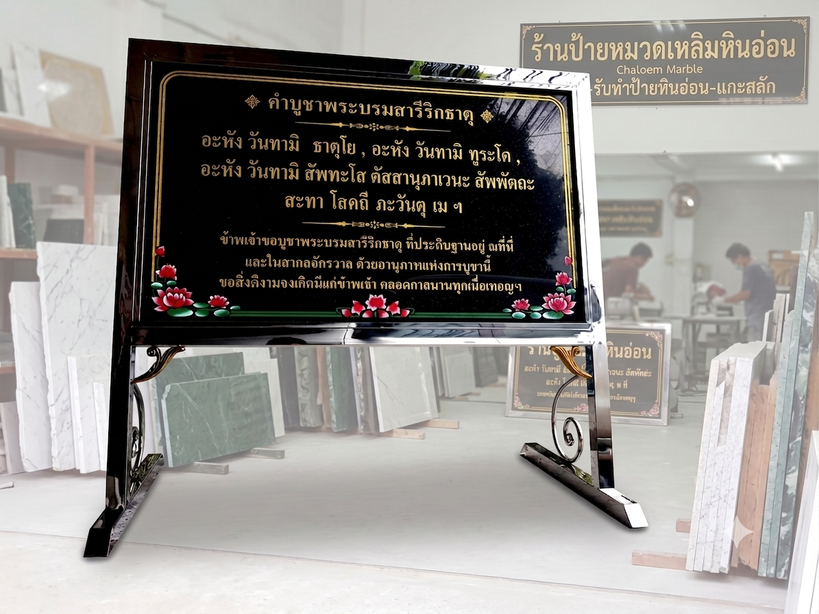 ป้ายพระคาถา ป้ายบูชา บทสวดต่างๆ